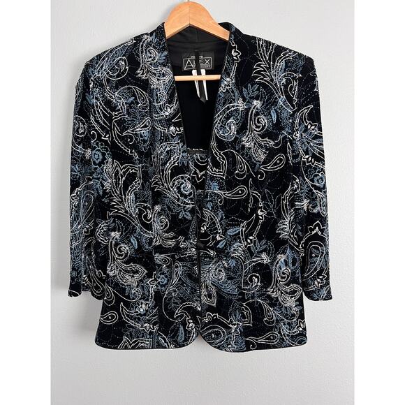Alex Evenings Womens MP Petite 2pc Set Paisley Formal Cocktail Party Glam Top - Picture 2 of 11